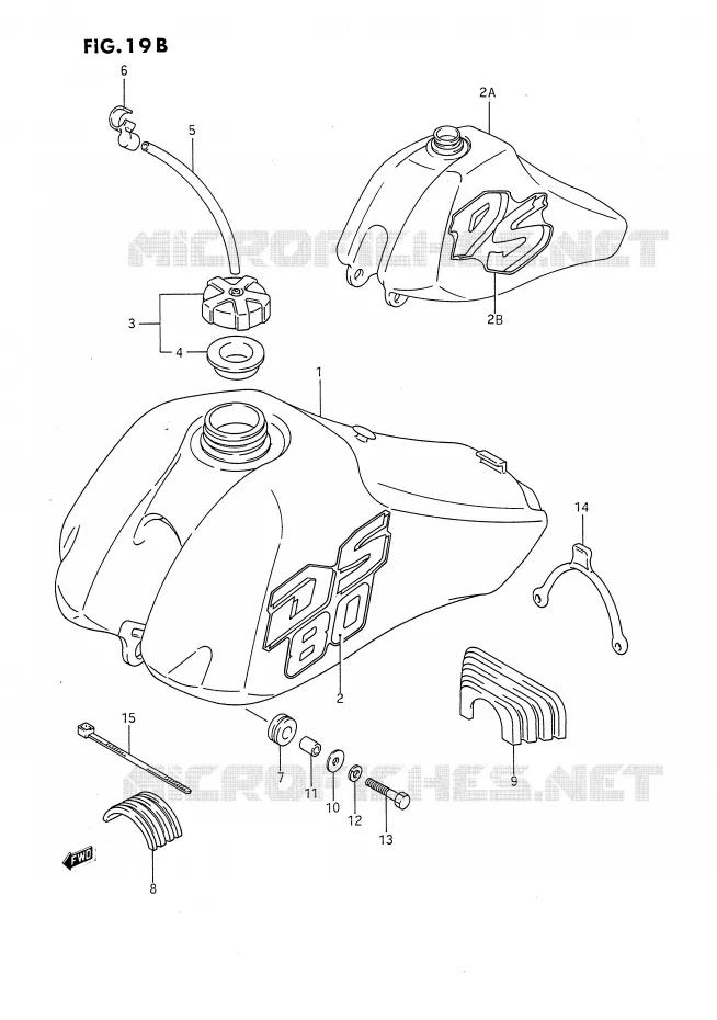 RESERVOIR D'ESSENCE (MODELE L/M) Suzuki MOTO 80 DS 1993  DS80P(E3)
