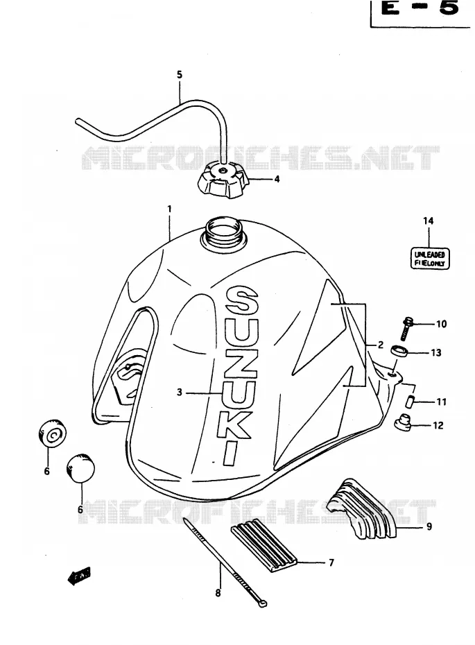 RESERVOIR D'ESSENCE Suzuki MOTO 650 DR 1990  DR650RL(L)