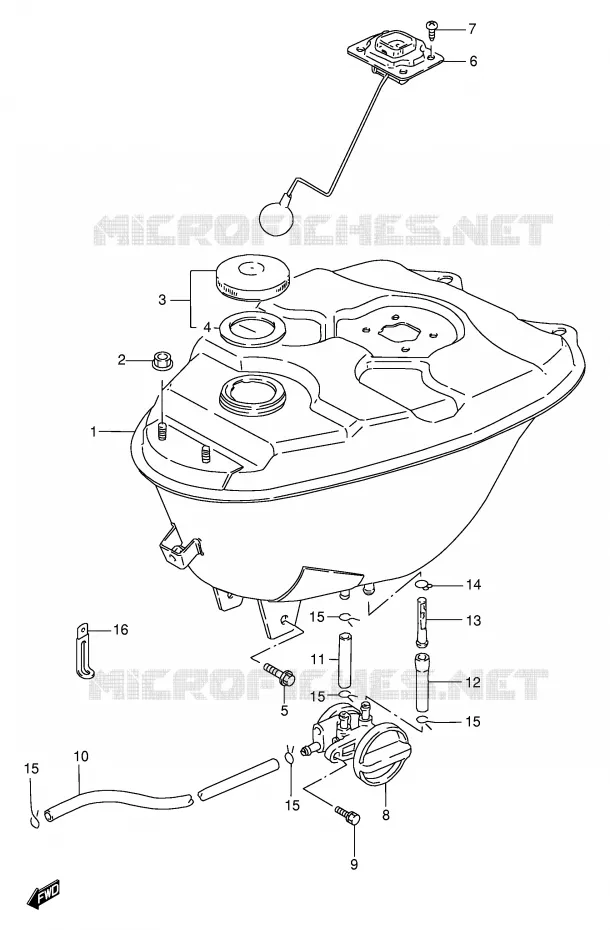 RESERVOIR D'ESSENCE Suzuki SCOOTER 100 FB 1986  FB100G(E71)