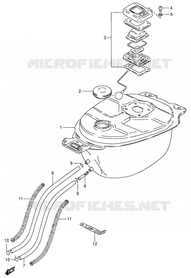 RESERVOIR D'ESSENCE Suzuki SCOOTER 80 FB 1991  FB80M(E1)