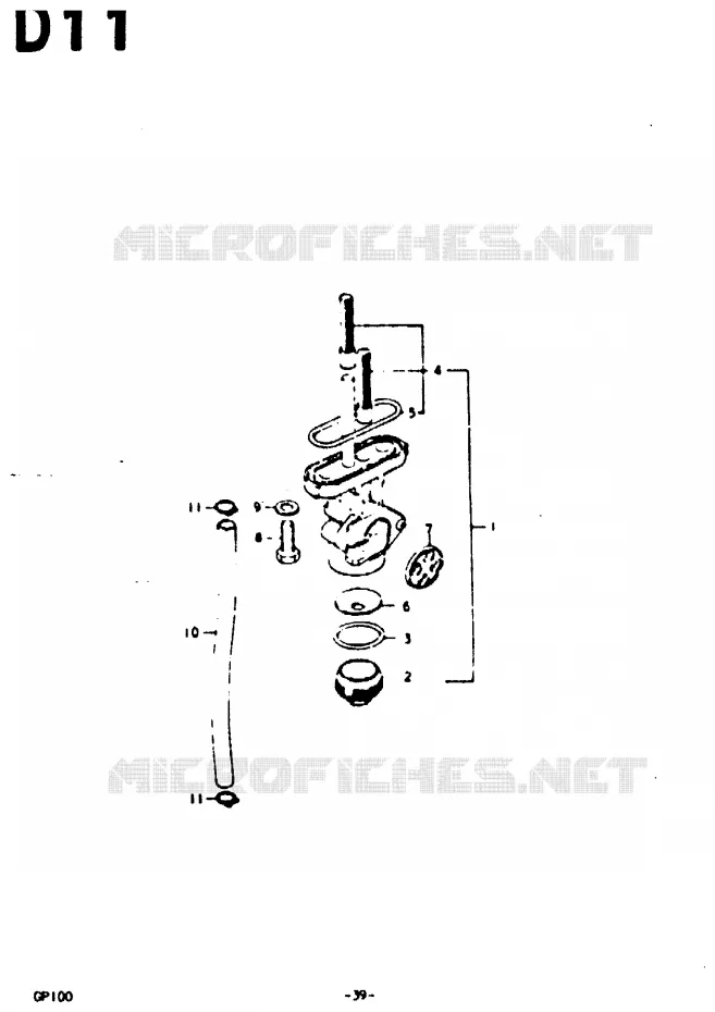 ROBINET D'ESSENCE Suzuki MOTO 100 GP 1992  GP100N(C/N)
