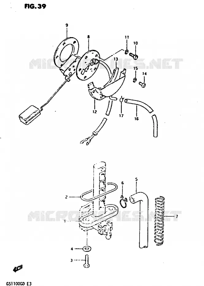 ROBINET D'ESSENCE Suzuki MOTO 1100 GS-G 1983  GS1100GD(Z/D)