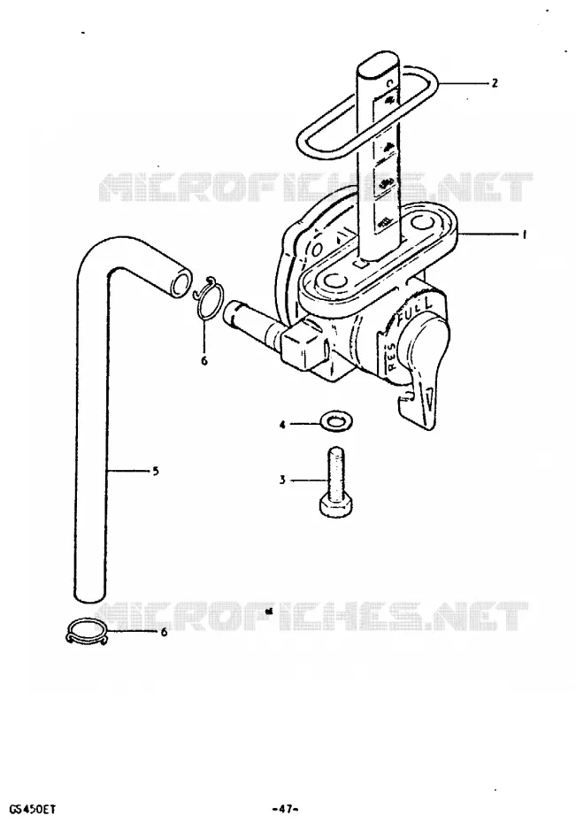 ROBINET D'ESSENCE Suzuki MOTO 450 GS-E 1980  GS450ET(T)