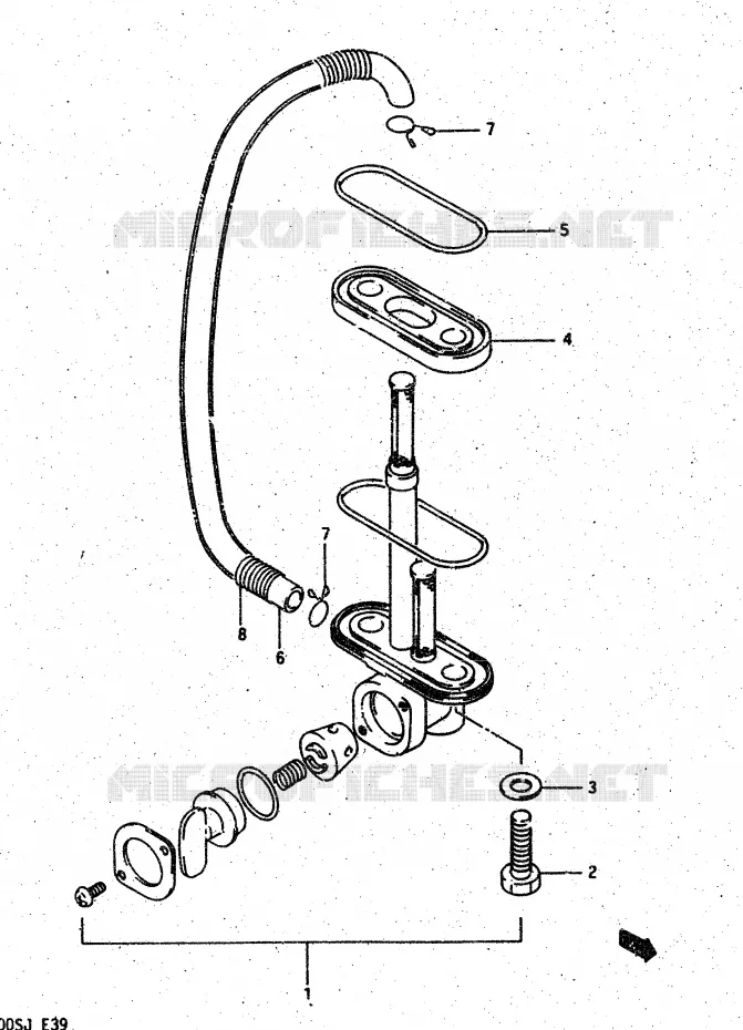 ROBINET D'ESSENCE Suzuki MOTO 500 DR 1988  DR500SJ(G/H/J)