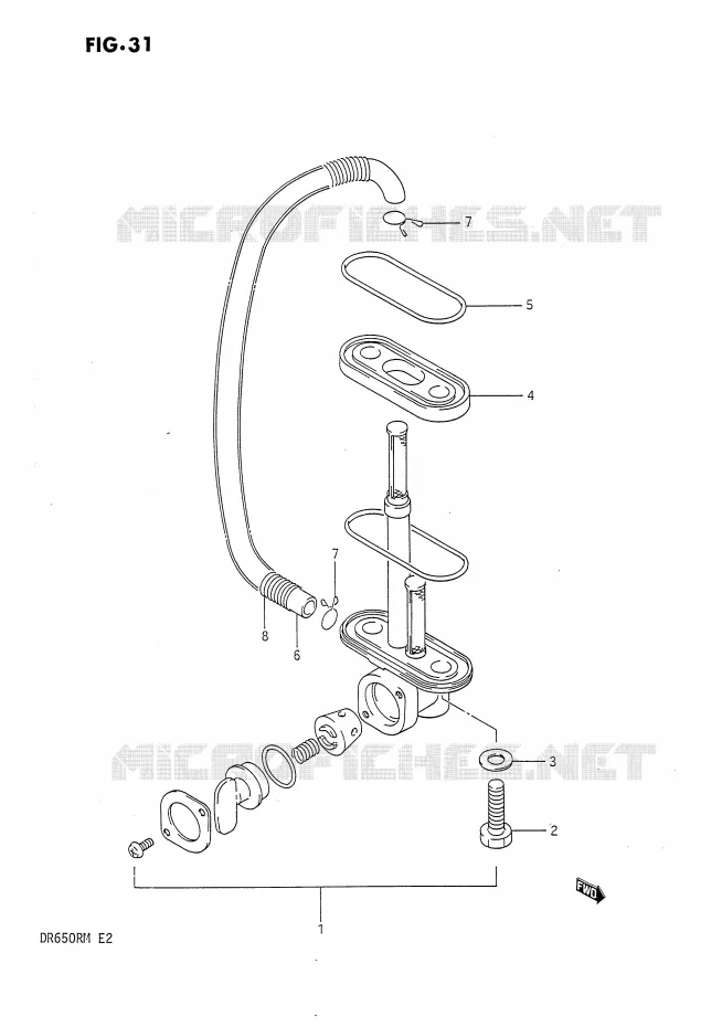 ROBINET D'ESSENCE Suzuki MOTO 650 DR 1990  DR650RL(E2)