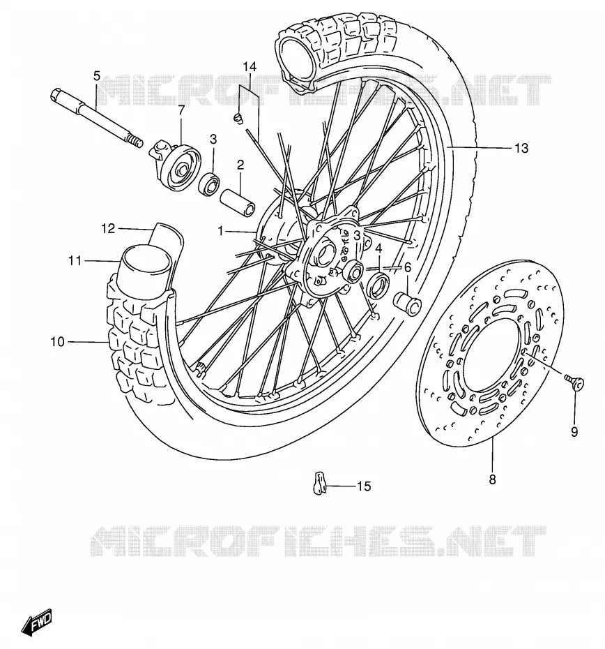 ROUE AVANT Suzuki MOTO 650 DR 1996  DR650SET(E4)