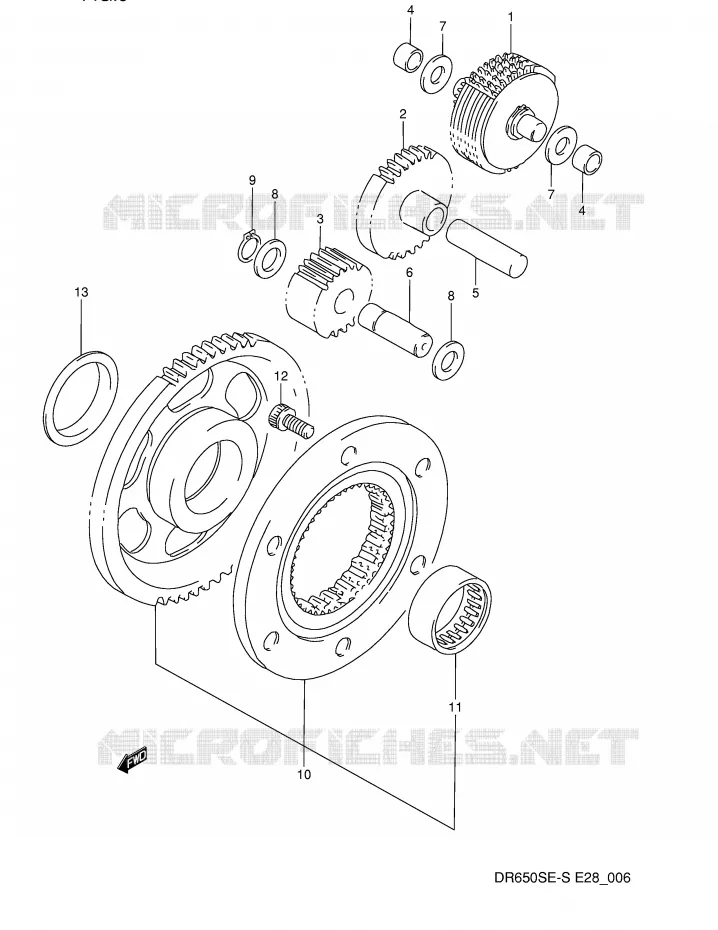 ROUE LIBRE DE DEMARREUR (MODELE R/S) Suzuki MOTO 650 DR 1994  DR650SER(E28)