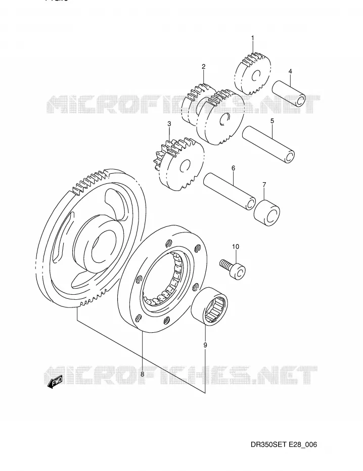 ROUE LIBRE DE DEMARREUR (MODELE R/S/T) Suzuki MOTO 350 DR 1995  DR350SES(E28)