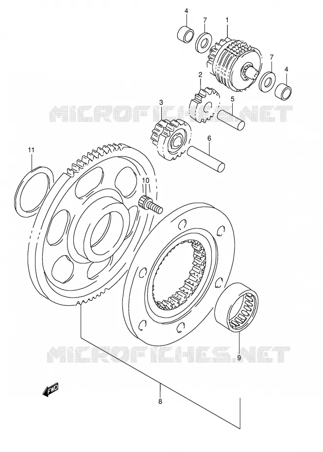 ROUE LIBRE DE DEMARREUR Suzuki MOTO 800 DR 1996  DR800SUT