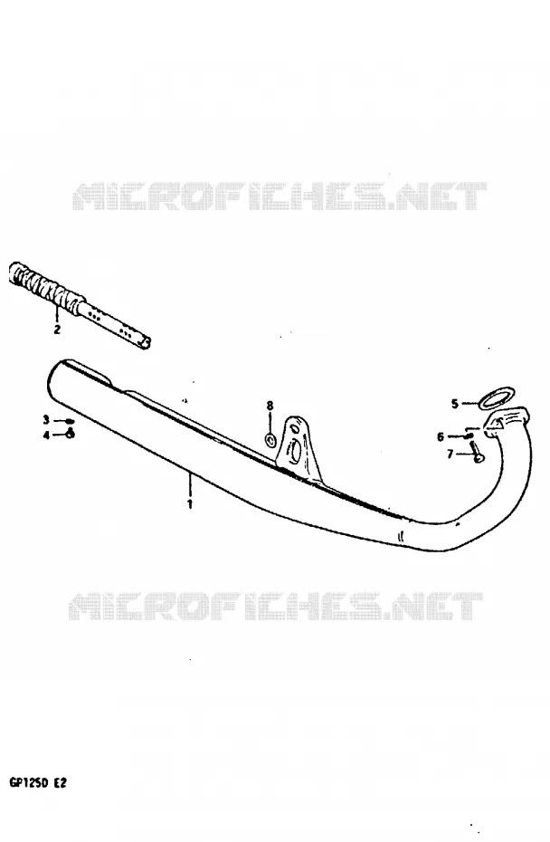 SILENCIEUX Suzuki MOTO 125 GP 1983  GP125D(X/D)