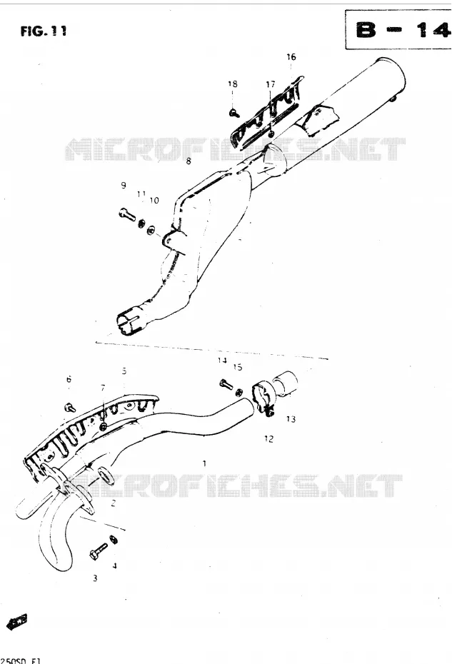 SILENCIEUX Suzuki MOTO 250 DR 1982  DR250SZ(E1)