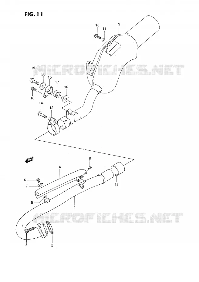 SILENCIEUX Suzuki MOTO 350 DR 1994  DR350SHR(E2)