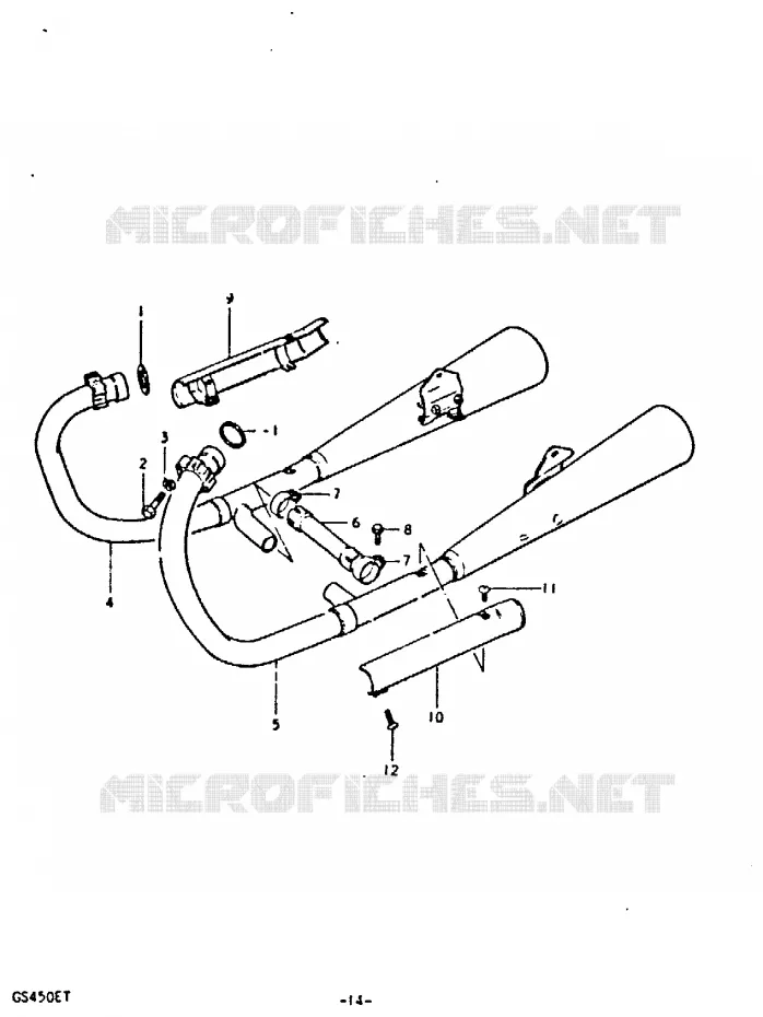 SILENCIEUX Suzuki MOTO 450 GS 1996  GS450T(T)