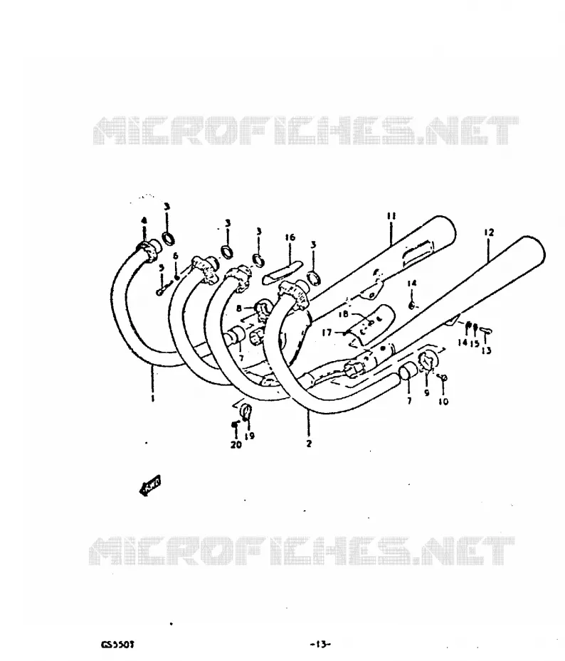 SILENCIEUX Suzuki MOTO 550 GS 1980  GS550ET(T)