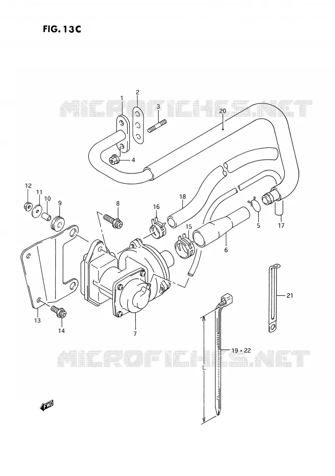 SYSTÈME DE RECYCLAGE GAZ D'ECHAPPEMENT (DR350SHN/SHP E18) Suzuki MOTO 350 DR 1994  DR350SR(E2)