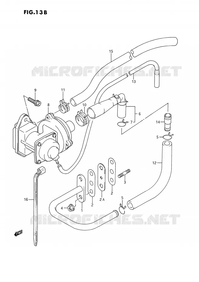 SYSTÈME DE RECYCLAGE GAZ D'ECHAPPEMENT (DR350SL/SM E18) Suzuki MOTO 350 DR 1992  DR350SN(E2)