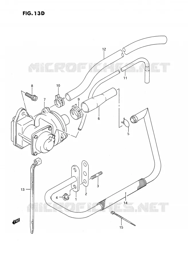 SYSTÈME DE RECYCLAGE GAZ D'ECHAPPEMENT (DR350SR E18,DR350SN/SP/SUP/SR E39) Suzuki MOTO 350 DR 1993  DR350SP/SHP(E2)