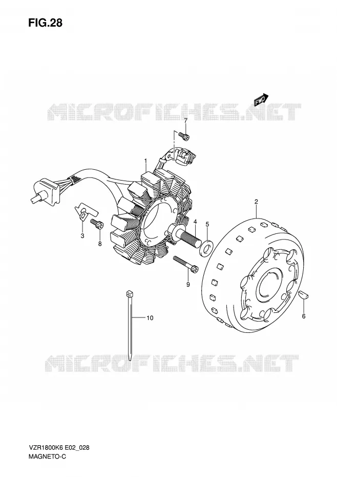 ALLUMAGE ROTOR - STATOR (MODEL K6/K7) Suzuki MOTO 1800 INTRUDER 2010  VZR1800L0(E2)