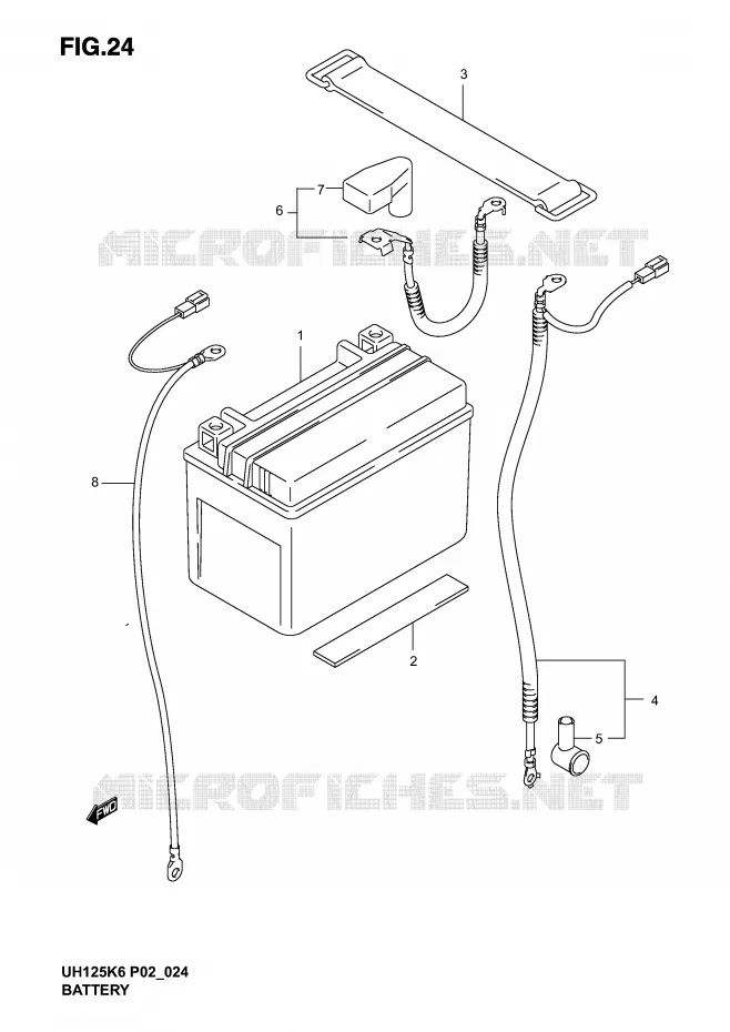 BATTERIE Suzuki SCOOTER 125 BURGMAN 2006  UH125K6(P2)