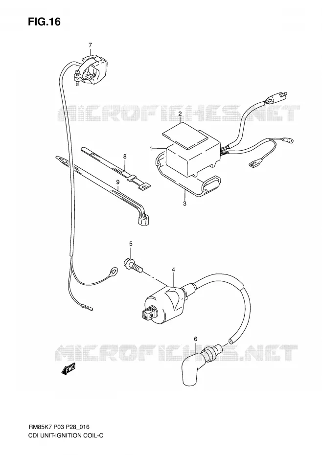 BOITIER CDI - BOBINE Suzuki MOTO 85 RM 2009  RM85LK9(P3/P28)