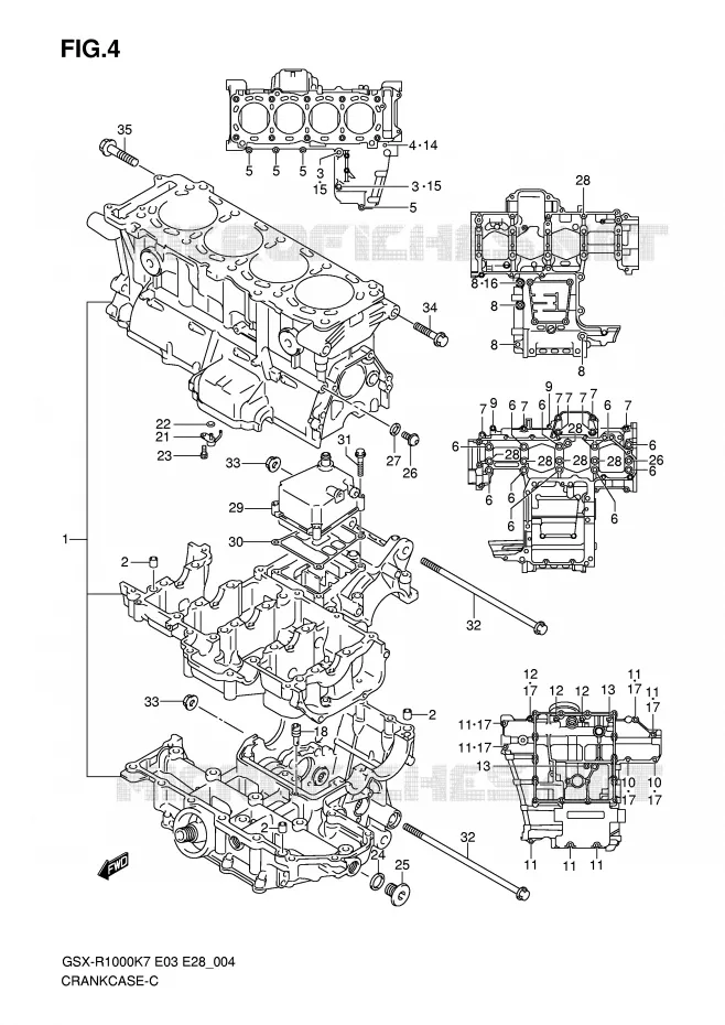 CARTER Suzuki MOTO 1000 GSX-R 2007  GSX-R1000K7(E28)