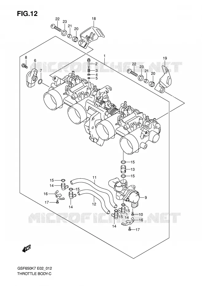 ENSEMBLE INJECTION Suzuki MOTO 650 BANDIT 2007  GSF650SK7(E19)