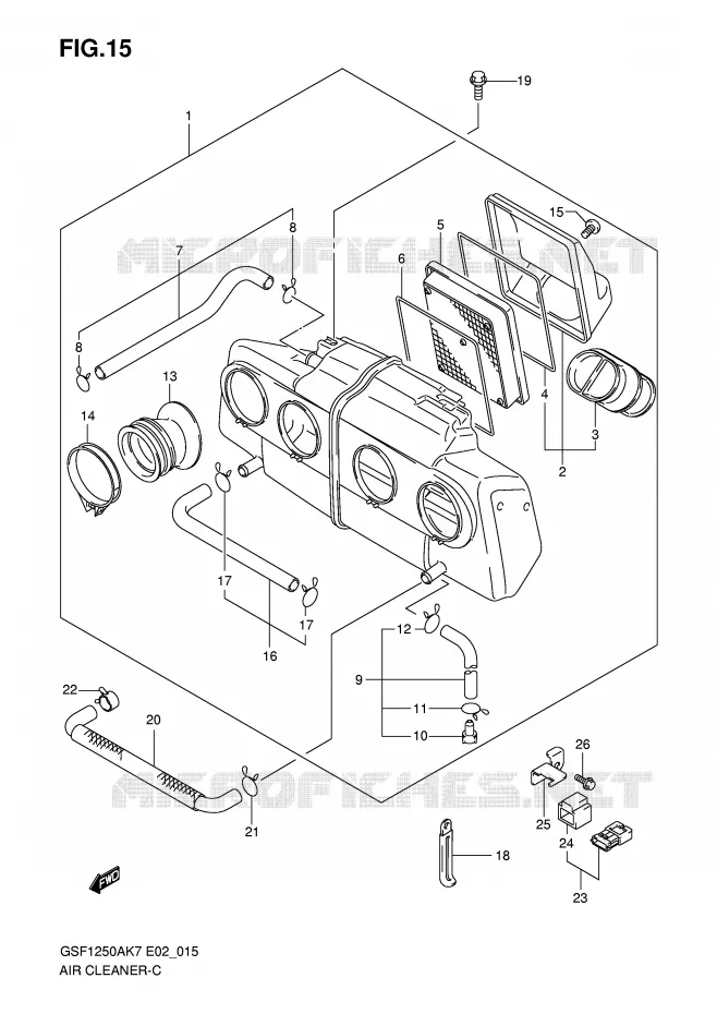 FILTRE A AIR Suzuki MOTO 1250 BANDIT-S 2007  GSF1250SK7(E2)