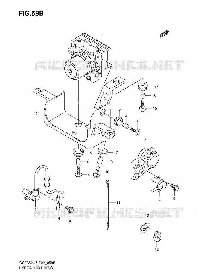 SYSTÈME ABS (GSF650AK7/UAK7/SAK7/SUAK7/AK8/UAK8/SAK8/SUAK8) Suzuki MOTO 650 BANDIT 2008  GSF650SUAK8(E2)