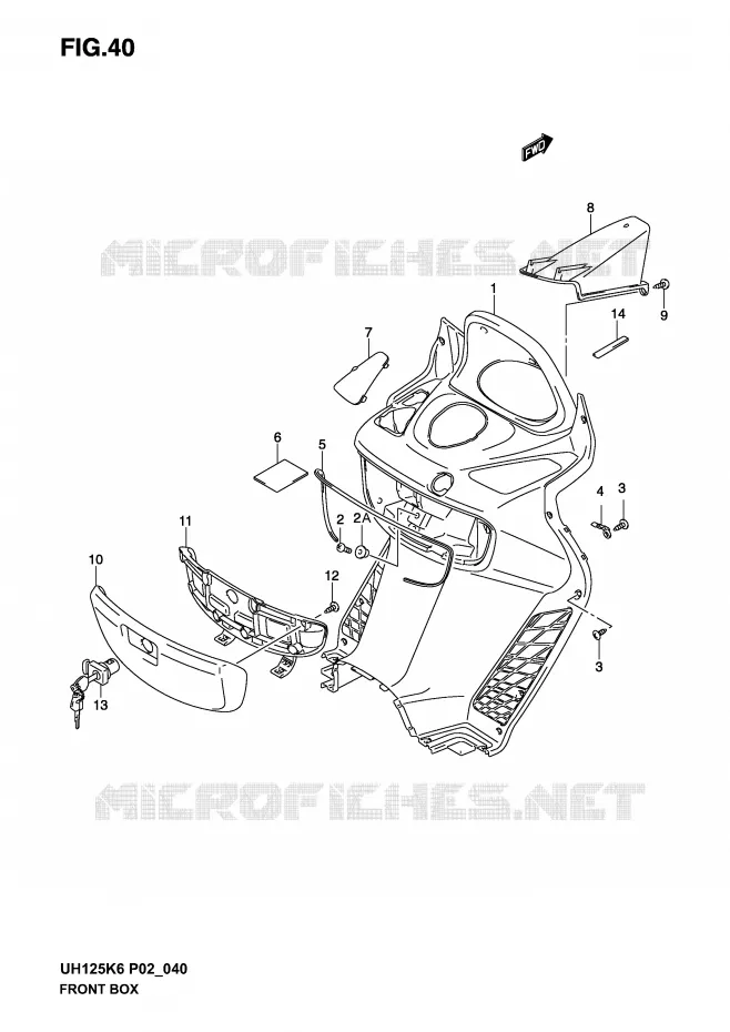 VIDE POCHE Suzuki SCOOTER 125 BURGMAN 2003  UH125K3(P2)