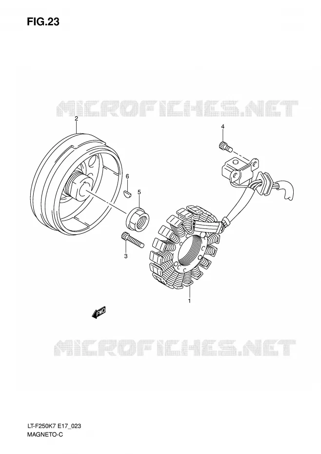 ALLUMAGE ROTOR - STATOR (E17,E24) Suzuki QUAD 250 OZARK 2008  LT-F250K8(E17)