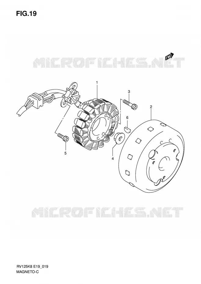ALLUMAGE ROTOR - STATOR Suzuki MOTO 125 VAN-VAN 2012  RV125L0(E19)