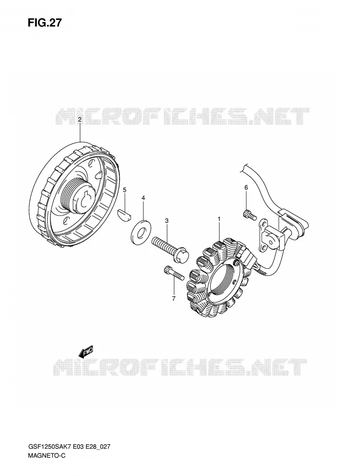 ALLUMAGE ROTOR - STATOR Suzuki MOTO 1250 BANDIT-S 2008  GSF1250SAK8(E3/E28)