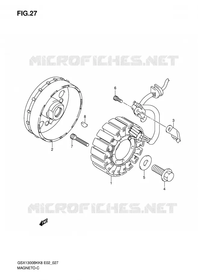 ALLUMAGE ROTOR - STATOR Suzuki MOTO 1300 B-KING 2008  GSX1300BKAK8(E2)
