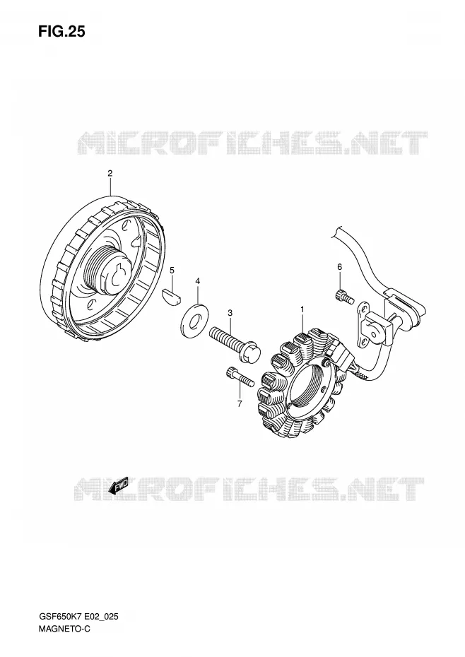 ALLUMAGE ROTOR - STATOR Suzuki MOTO 650 BANDIT 2007  GSF650K7(E19)