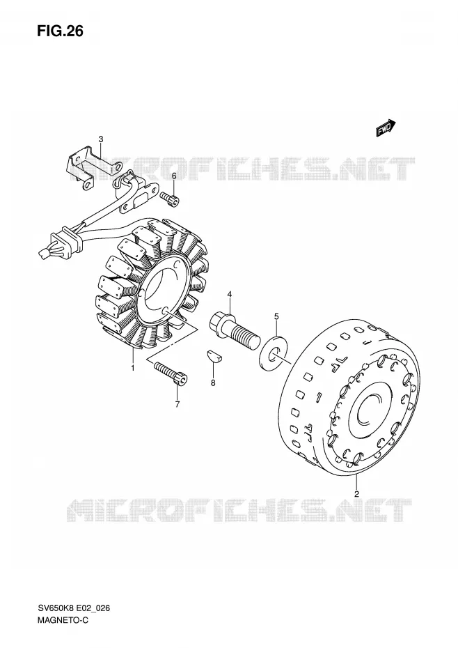 ALLUMAGE ROTOR - STATOR Suzuki MOTO 650 SV 2009  SV650K9(E2)