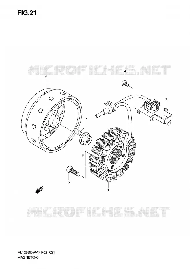 ALLUMAGE ROTOR - STATOR Suzuki SCOOTER 125 FL 2008  FL125SDWK8(P2)