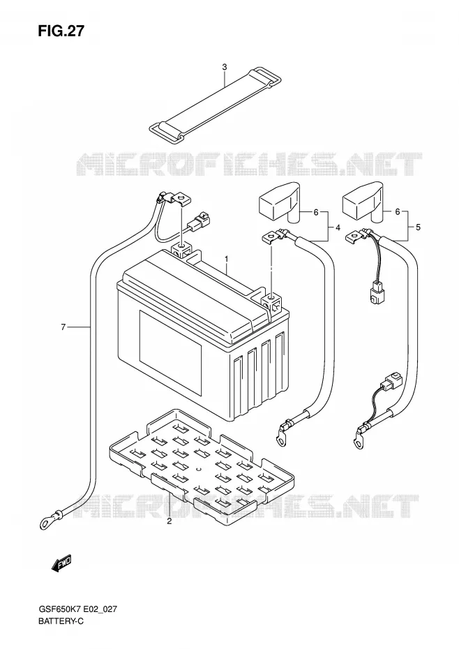 BATTERIE Suzuki MOTO 650 BANDIT 2007  GSF650AK7(E19)