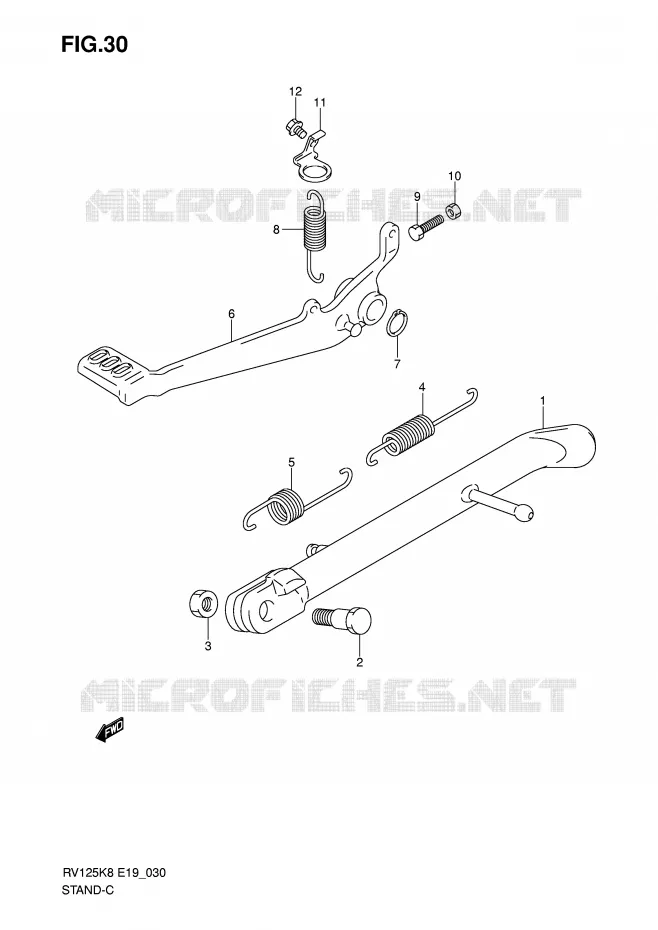 BEQUILLE Suzuki MOTO 125 VAN-VAN 2012  RV125L0(E19)