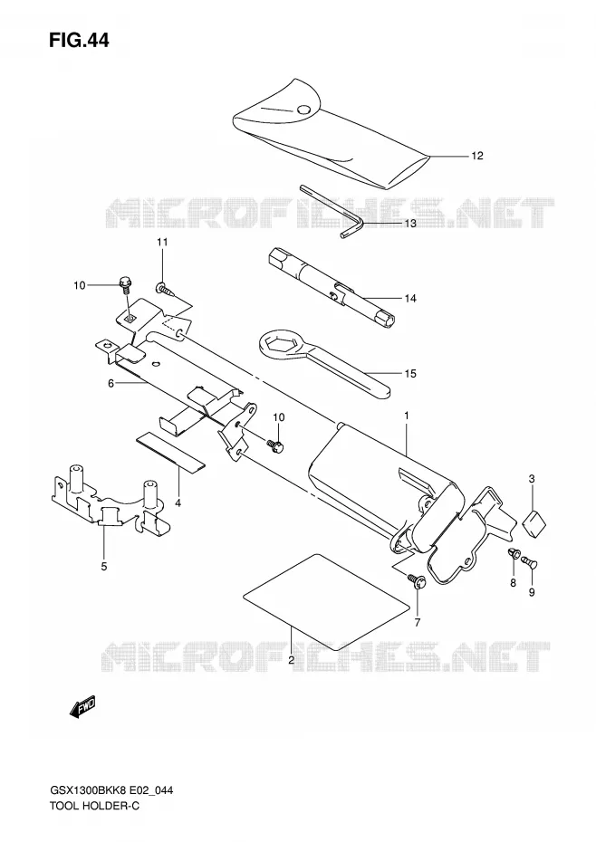 BOITE - TROUSSE A OUTILS Suzuki MOTO 1300 B-KING 2009  GSX1300BKUFK9(E2)