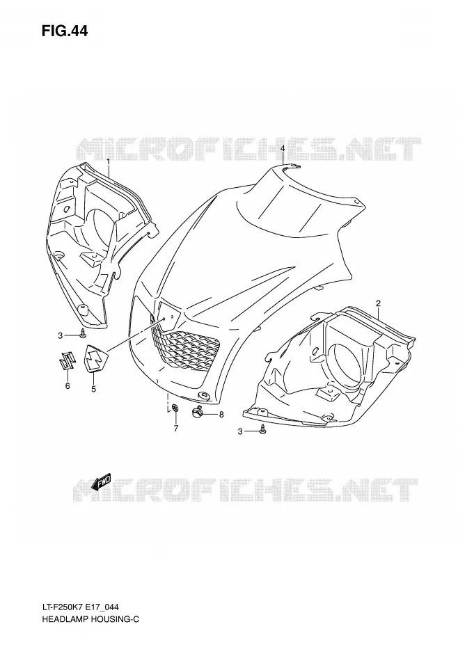 BOL DE PHARE Suzuki QUAD 250 OZARK 2009  LT-F250K9(E17)