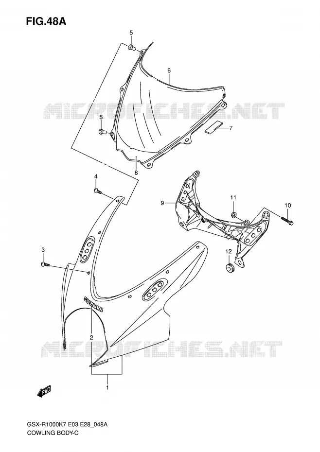 CARENAGES (MODEL K8) Suzuki MOTO 1000 GSX-R 2007  GSX-R1000 K7 (E33)