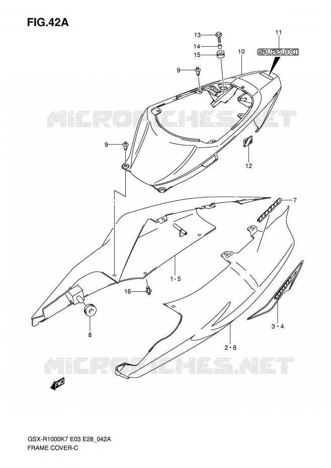 CARENAGES (MODEL K8) Suzuki MOTO 1000 GSX-R 2007  GSX-R1000 K7 (E33)