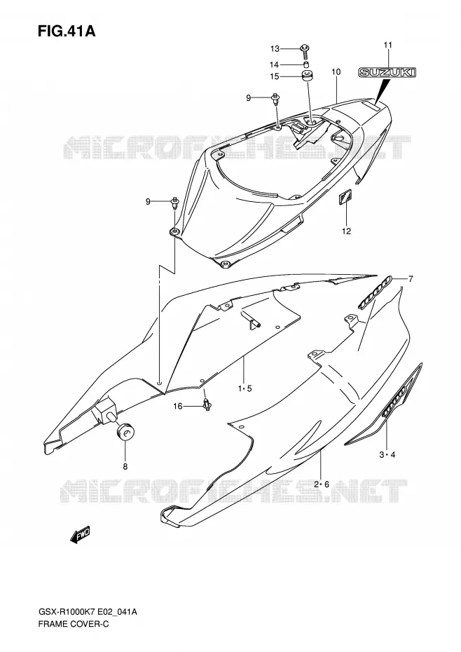 CARENAGES (MODEL K8) Suzuki MOTO 1000 GSX-R 2008  GSX-R1000U2K8(E2)