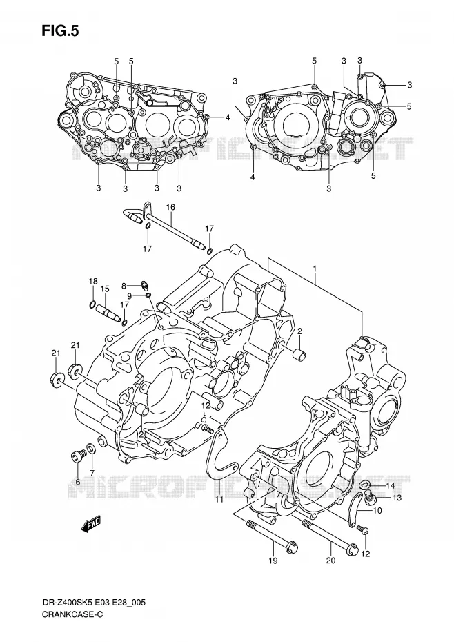 CARTER Suzuki MOTO 400 DR-Z 2007  DR-Z400SK7(E3/E28)