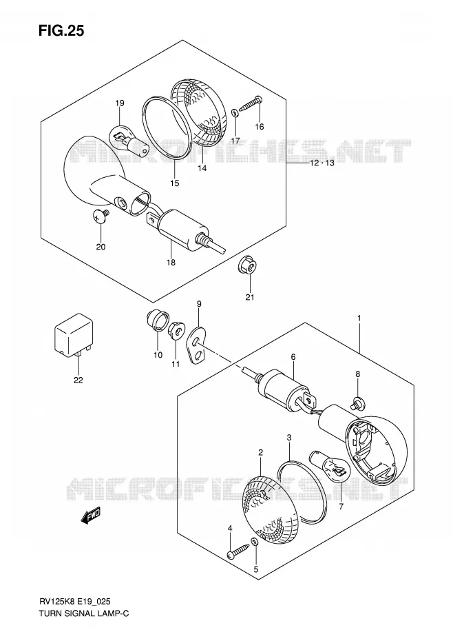 CLIGNOTANTS Suzuki MOTO 125 VAN-VAN 2012  RV125L0(E19)