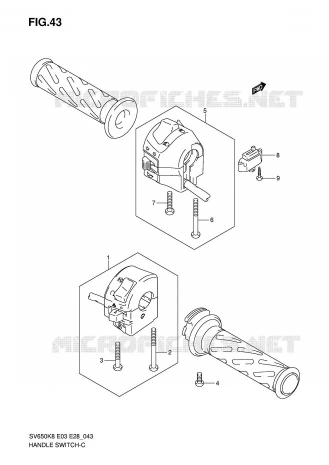 COMMODOS (SV650K8/K9/AK8/AK9) Suzuki MOTO 650 SV-S 2010  SV650SL0(E3/E28)