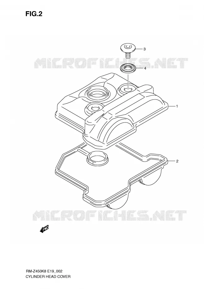 COUVERCLE DE CULASSE Suzuki MOTO 450 RM-Z 2012  RM-Z450L1(E19)