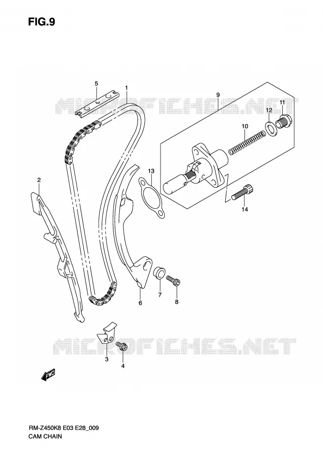 DISTRIBUTION Suzuki MOTO 450 RM-Z 2011  RM-Z450L1(E3/E28)