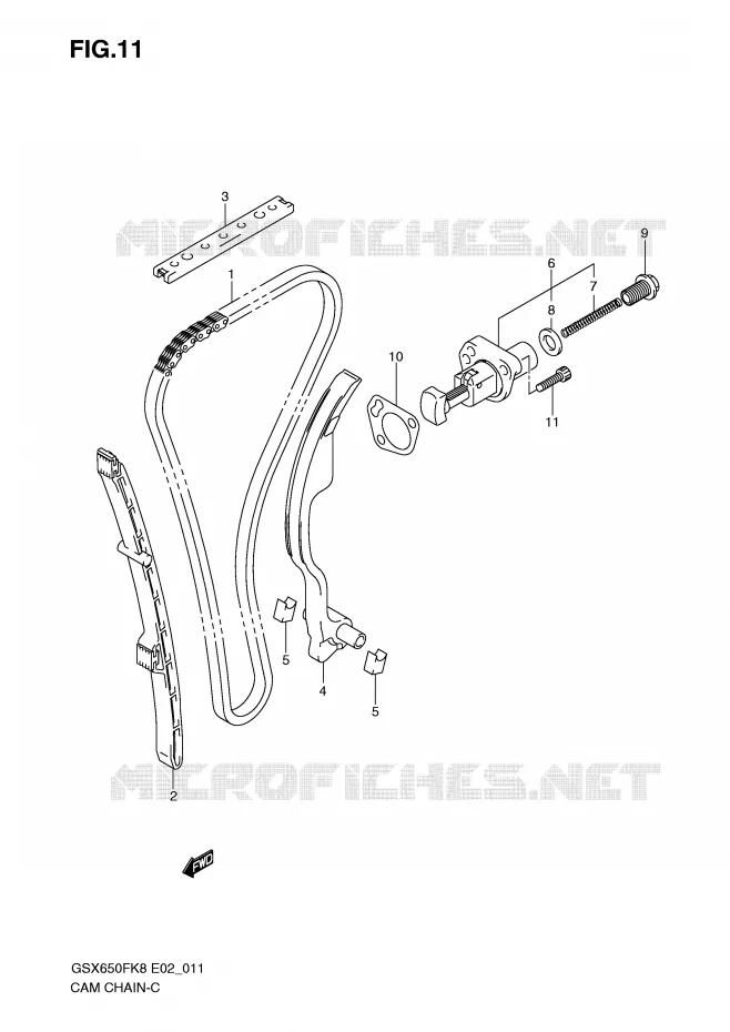 DISTRIBUTION Suzuki MOTO 650 GSX-F 2009  GSX650FUK9(E2)
