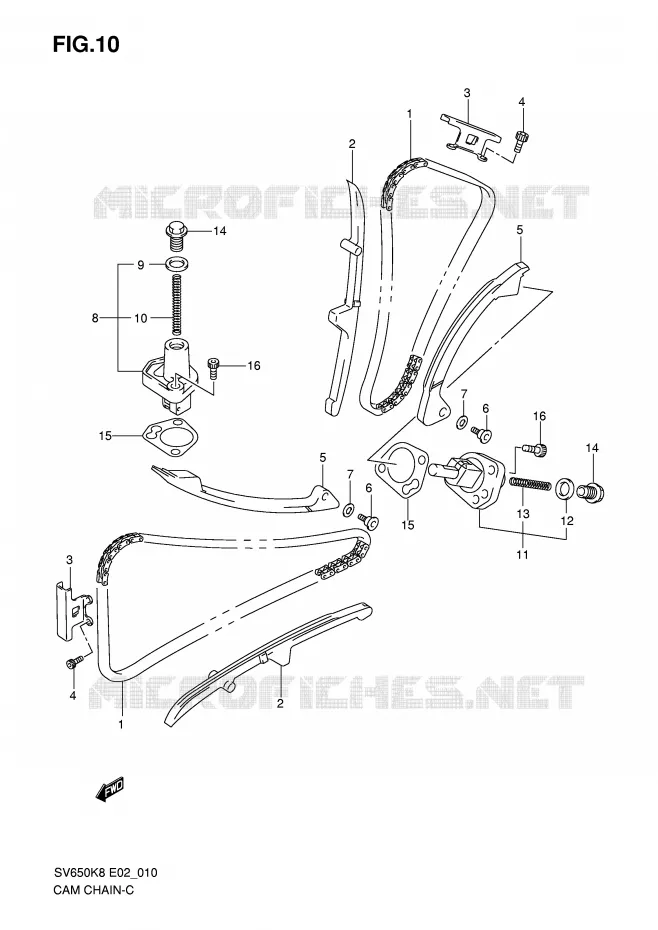 DISTRIBUTION Suzuki MOTO 650 SV 2008  SV650SK8(E2)